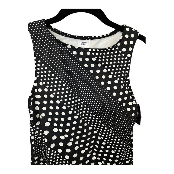 Lands'‎ End High Neck UPF 50 Modest Tankini Swimsuit Top Polka Dot Size 2 NWT - Picture 3 of 6